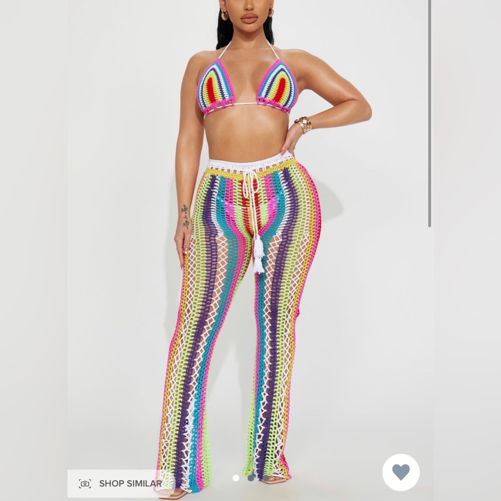 Swim cover up Two Piece Pants & Bra